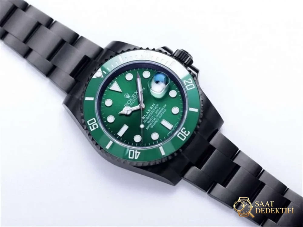 V9 Factory Rolex Black-Green Water Ghost „Offizielles BLAKEN-Modell“, Nachtschwarz-Version, Vergleichsbewertung mit dem Original – Sammlungs- und Vitrine-Ansicht