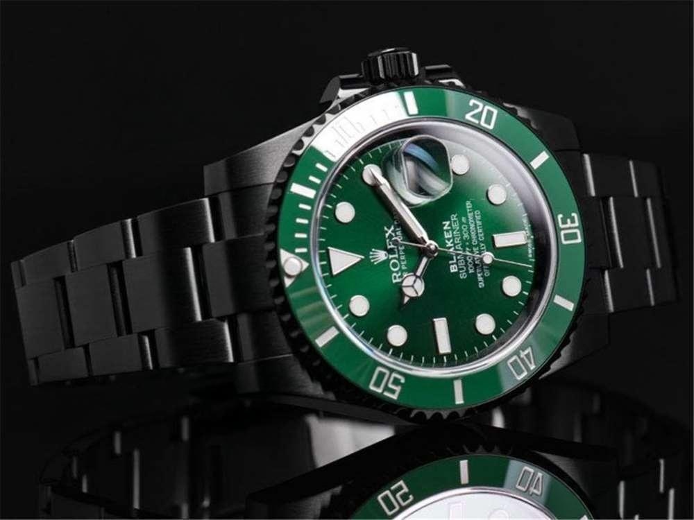 V9 Factory Rolex siyah-yeşil su hayaleti «BLAKEN resmi model» gece siyahı versiyonu orijinalle karşılaştırmalı inceleme — 23. fotoğraf