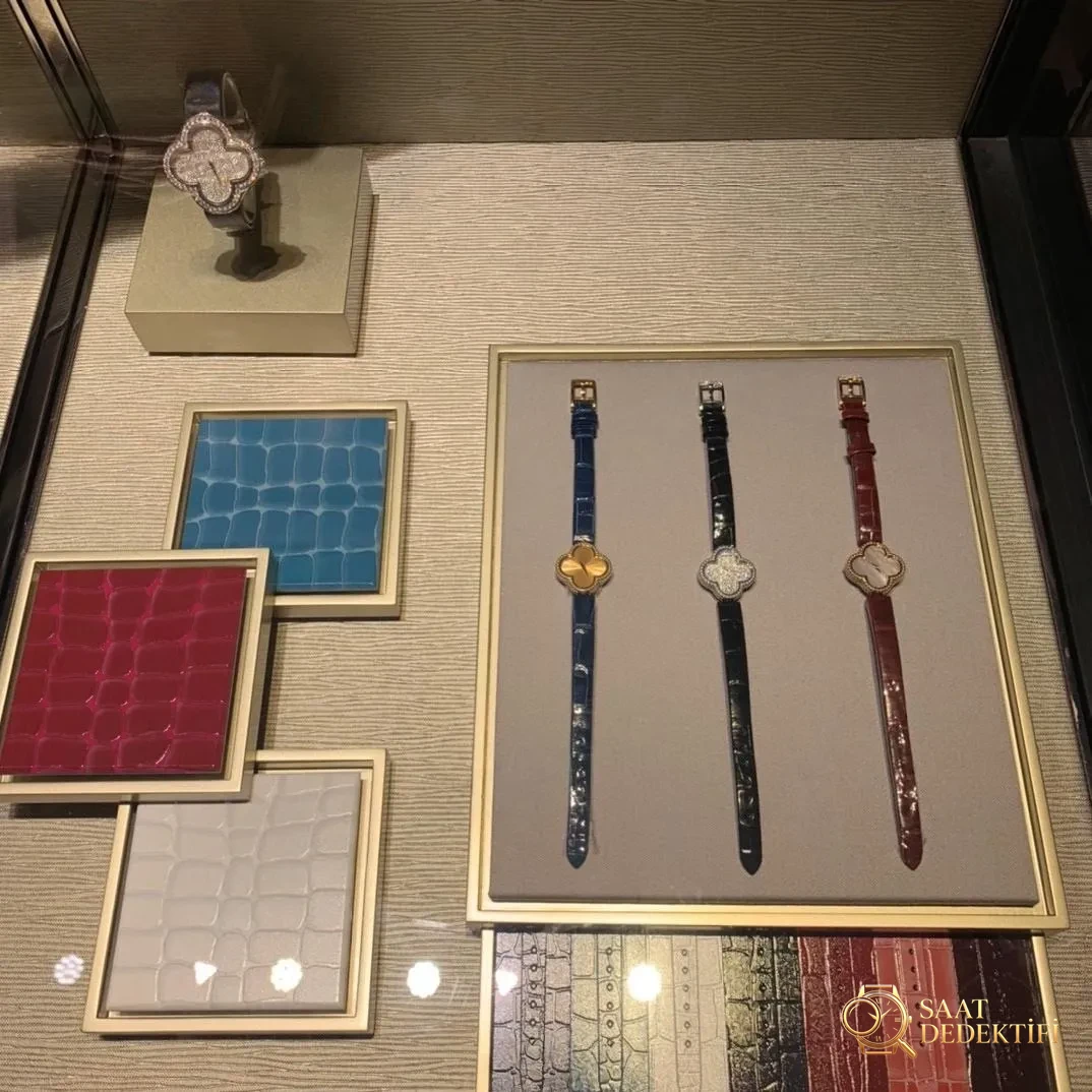 Van Cleef & Arpels dört yapraklı yonca ALHAMBRA serisi Sweet Alhambra saat incelemesi - Makro Kadran ve İndeks İşçiliği