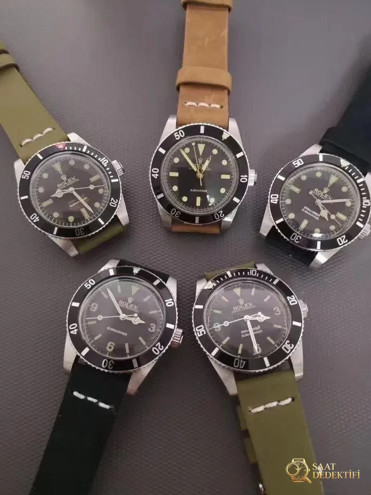 Vintage Rolex Submariner Koleksiyonu - Klips Kilidi ve Lazer Damgalar