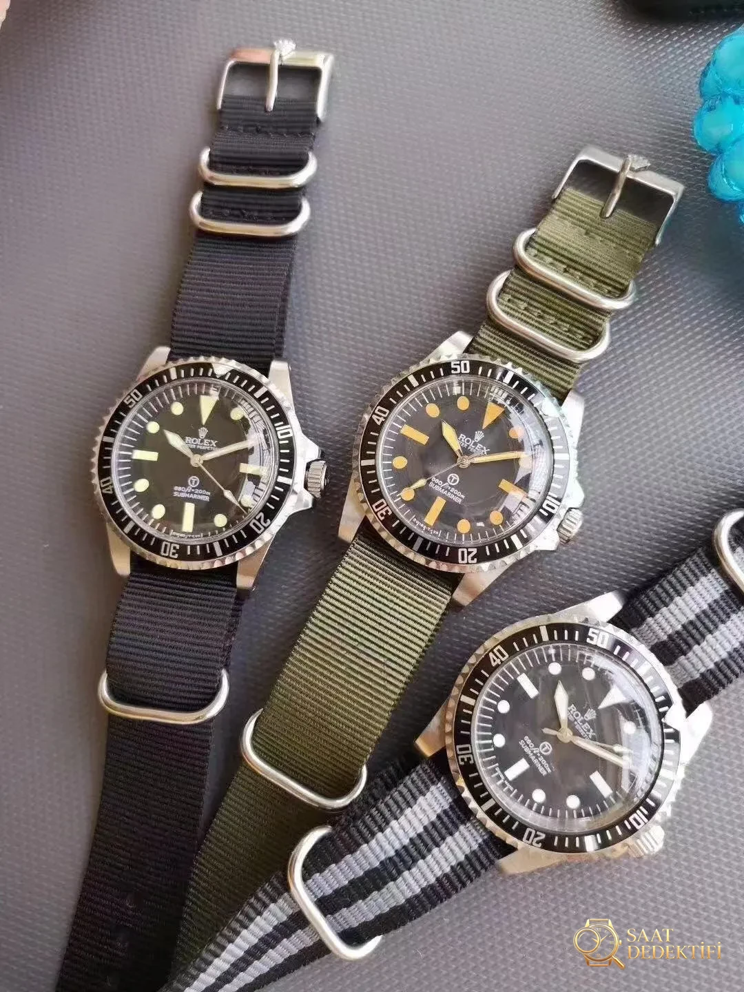 Vintage Rolex Submariner Koleksiyonu - Yan Profil ve Kordon Bağlantısı