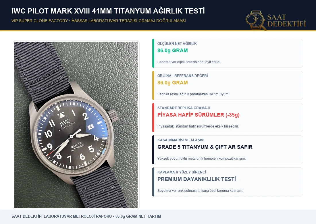 VIP Factory IWC Pilot Mark XVIII Titanyum İncelemesi - Terazi Tartımı