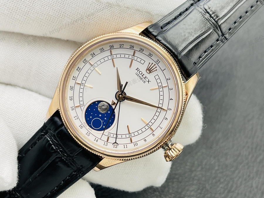 VR Factory Rolex Cellini 50535 çok fonksiyonlu gerçek ay evreli (rose gold) saat incelemesi — 3. fotoğraf