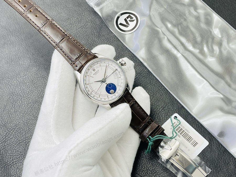 VR Factory Rolex Cellini serisi 50535 çok fonksiyonlu gerçek ay evreli (gümüş) saat incelemesi — 1. fotoğraf