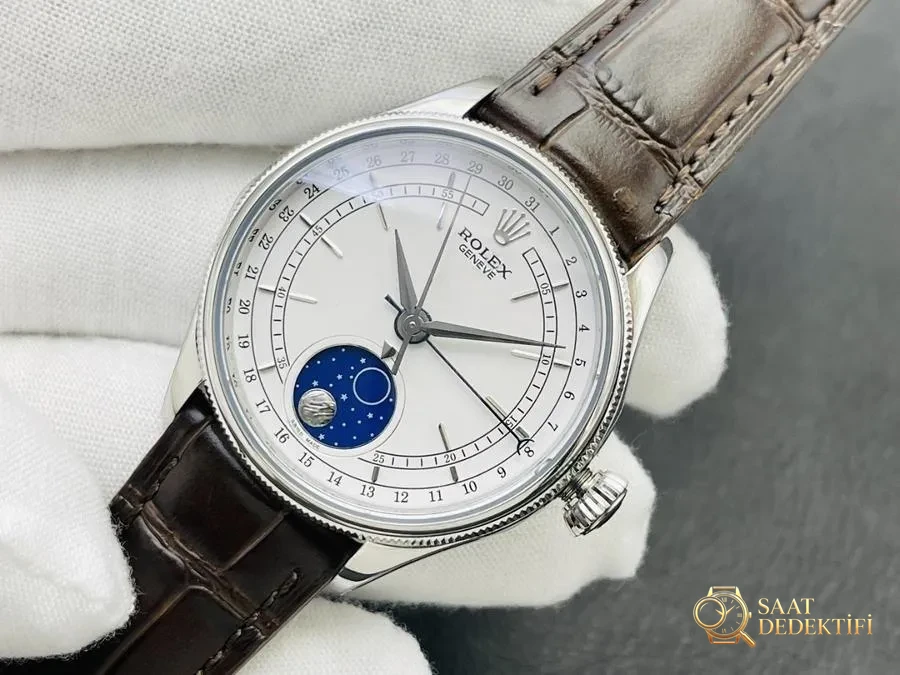 Обзор многофункциональных часов Rolex Cellini серии 50535 VR Factory (серебро) - профиль корпуса и обзор заводной головки