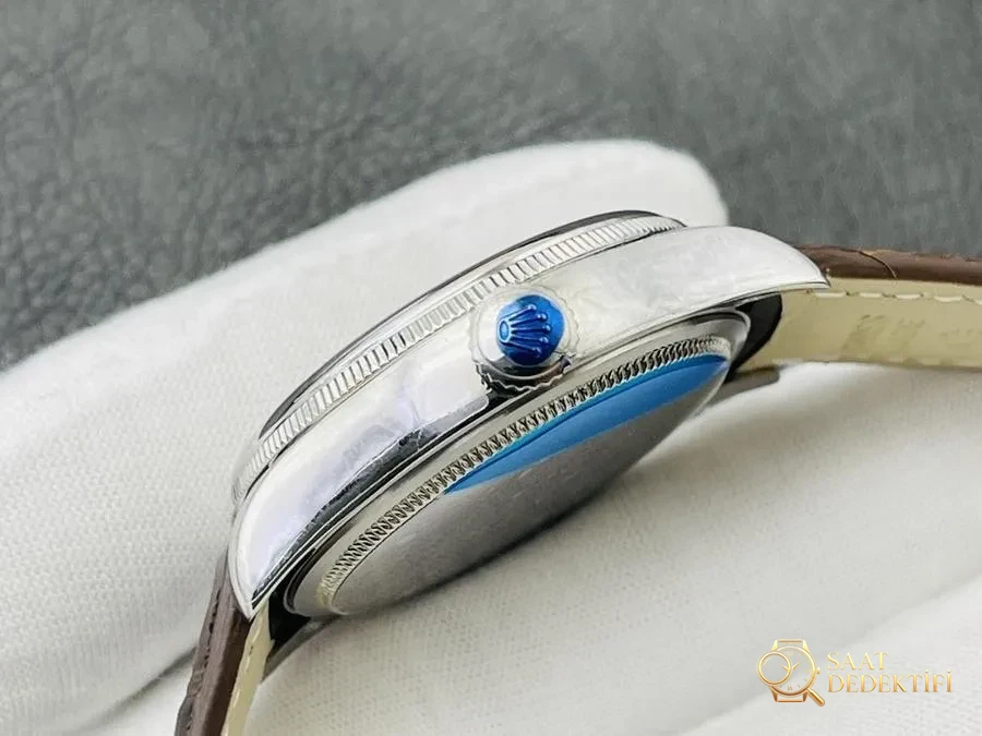 Обзор многофункциональных часов VR Factory Rolex Cellini series 50535 с фазой луны (серебро) – браслет, застежка и зажимной механизм