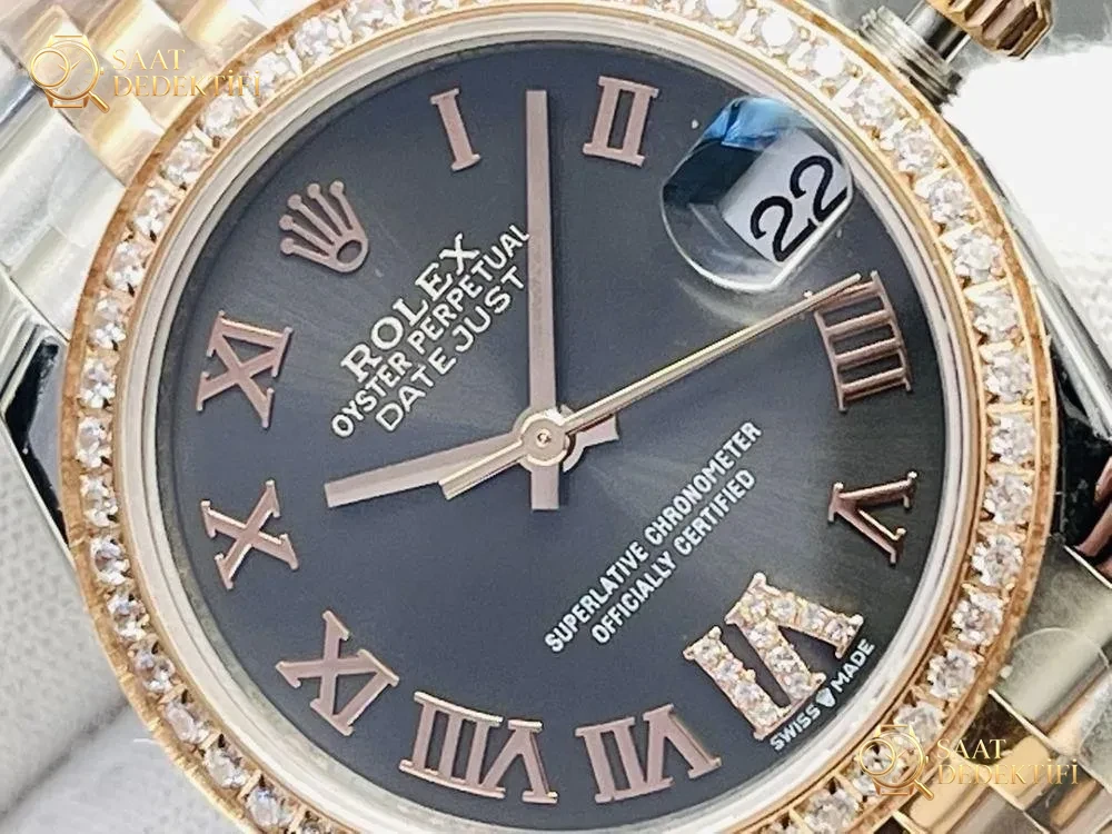 VR Factory Rolex Datejust serisi 31 MM/36 MM piyasanın en üst düzey replika versiyonu - Kadran Detayı ve Bezel İşçiliği