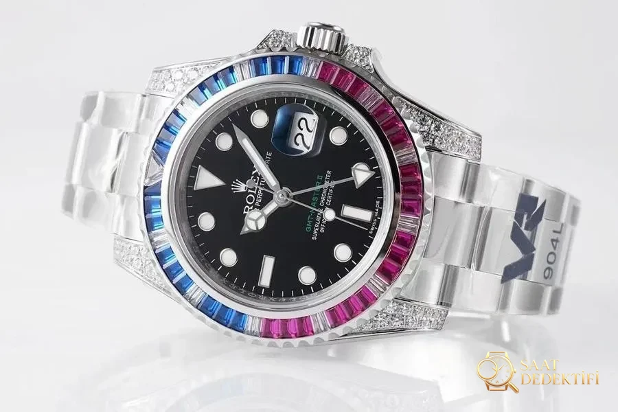 VR Factory Rolex GMT-Master II serisi 1116759 saat incelemesi - Kasa Profili ve Kurma Kolu İncelemesi