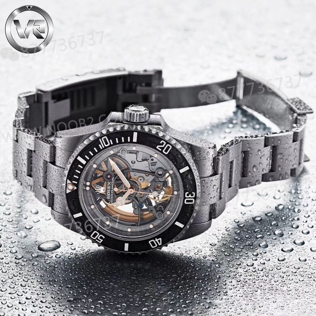VR modifiye Rolex Sub tam iskeletli Submariner kol saati — 4. fotoğraf