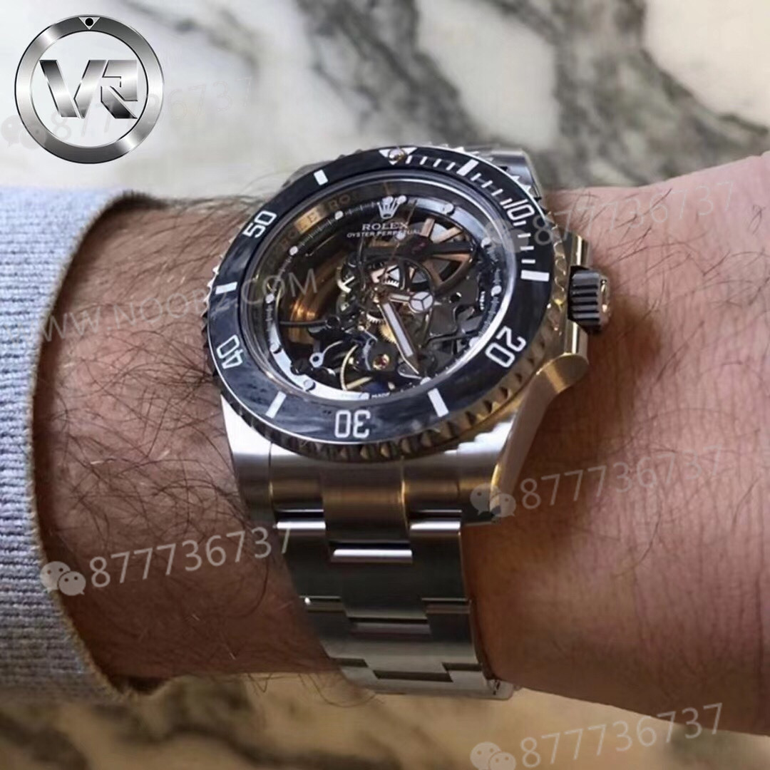 VR modifiye Rolex Sub tam iskeletli Submariner kol saati — 5. fotoğraf