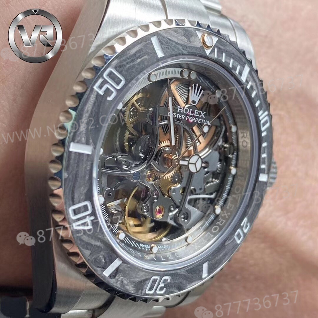 VR modifiye Rolex Sub tam iskeletli Submariner kol saati — 7. fotoğraf