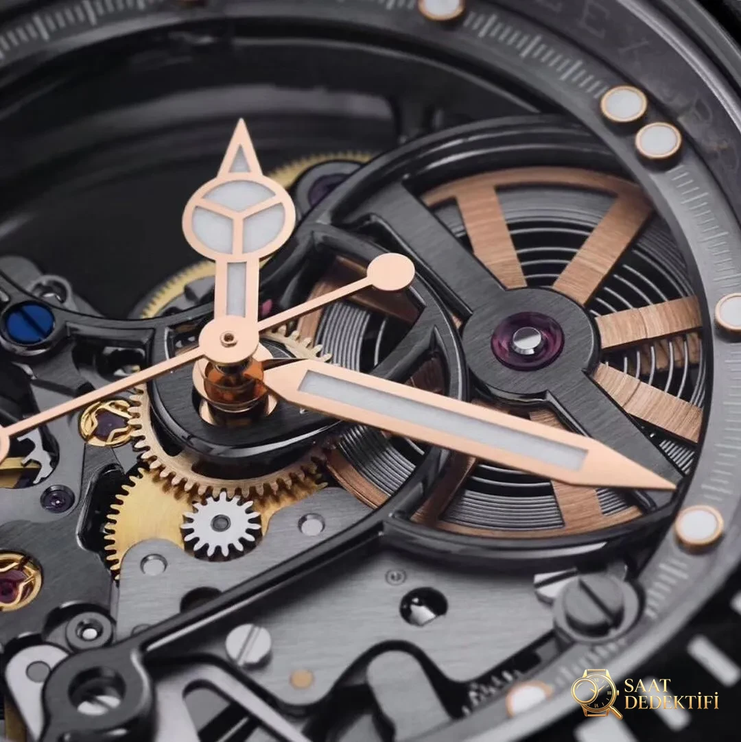 VR modifiye Rolex Sub tam iskeletli Submariner kol saati - Tepe Koruması ve Ayar Fonksiyonu