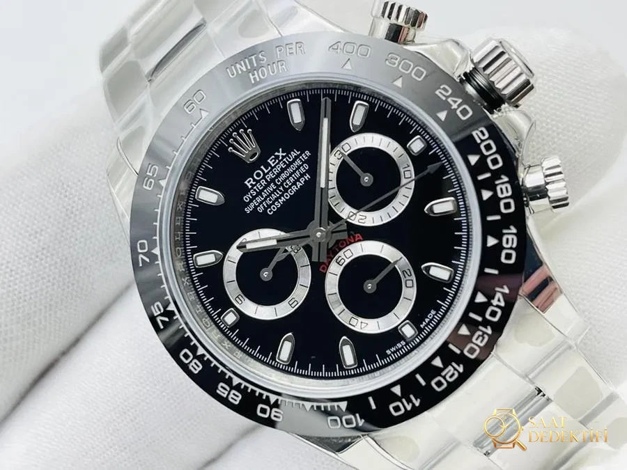 VRS Factory Rolex Daytona Cosmograph 116500LN Serisi (Siyah Kadran) İncelemesi - Kadran Detayı ve Bezel İşçiliği