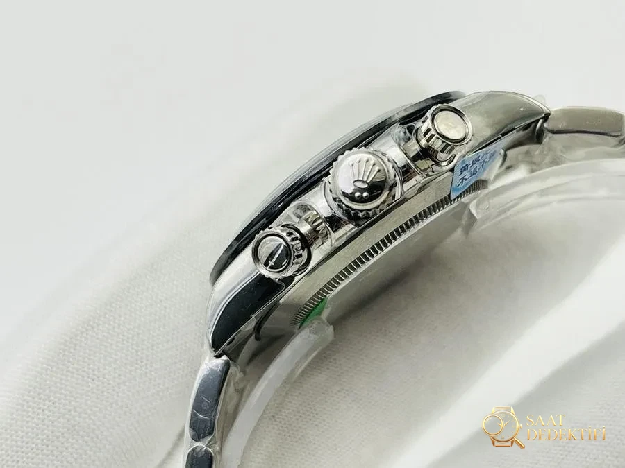 VRS Factory Rolex Daytona Cosmograph 116500LN Serisi (Siyah Kadran) İncelemesi - Kasa Profili ve Kurma Kolu İncelemesi