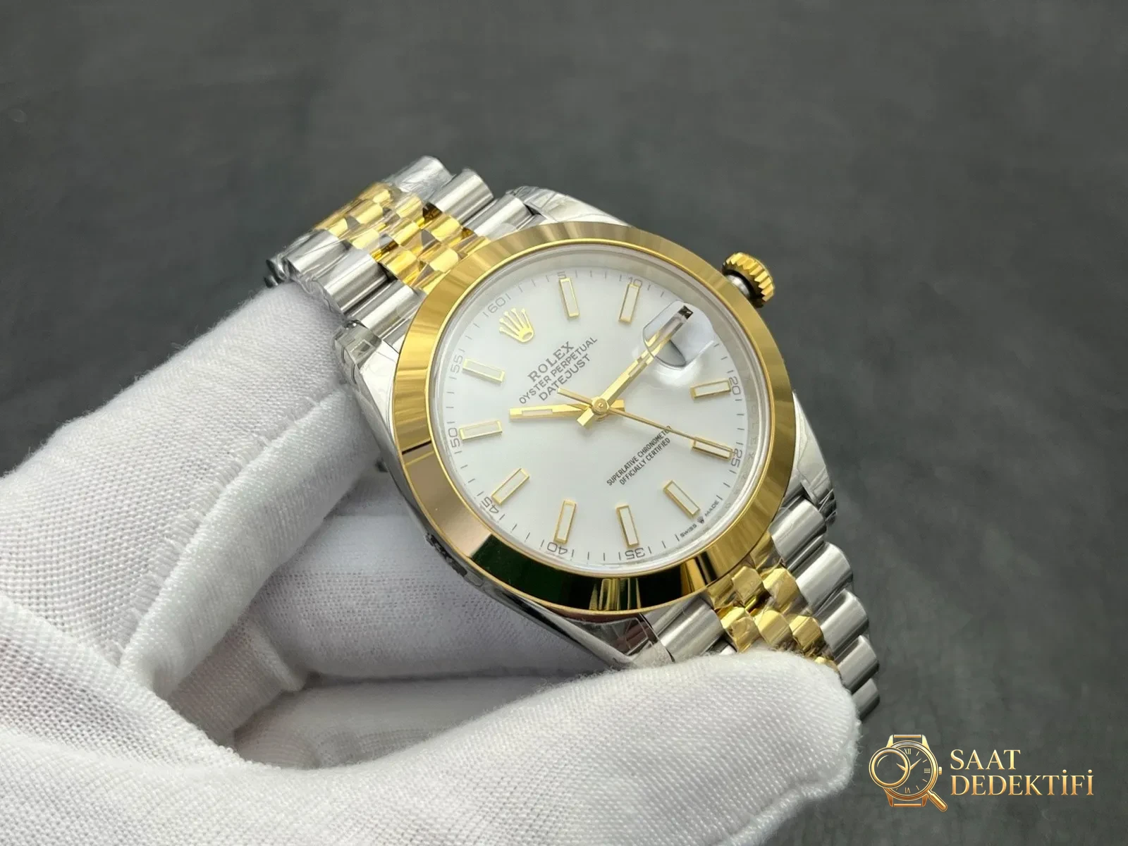 VS Fabrikası Rolex Datejust 41 MM Kol Saati - Kasa Profili ve Kurma Kolu İncelemesi