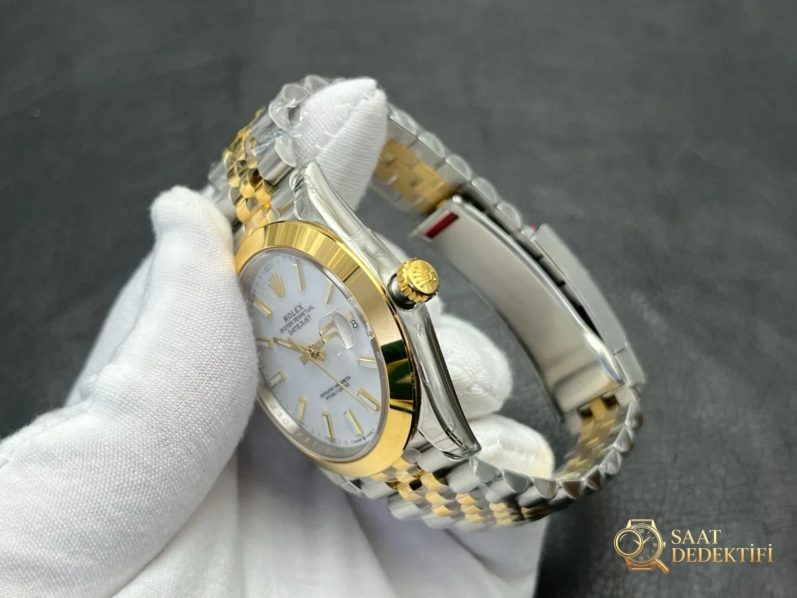 VS Fabrikası Rolex Datejust 41 MM Kol Saati - Makro Kadran ve İndeks İşçiliği