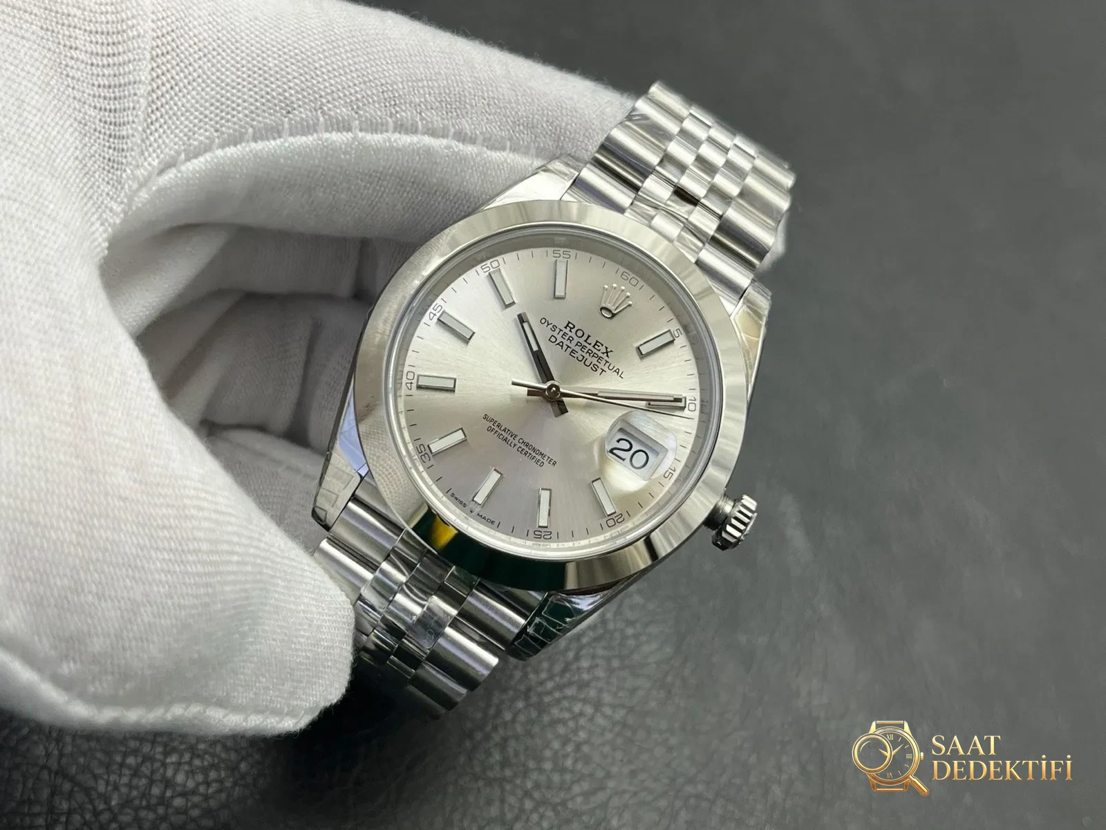 VS Rolex Datejust 41mm Fluted Yivli Bezel Mavi Kadran - fotoğraf 2