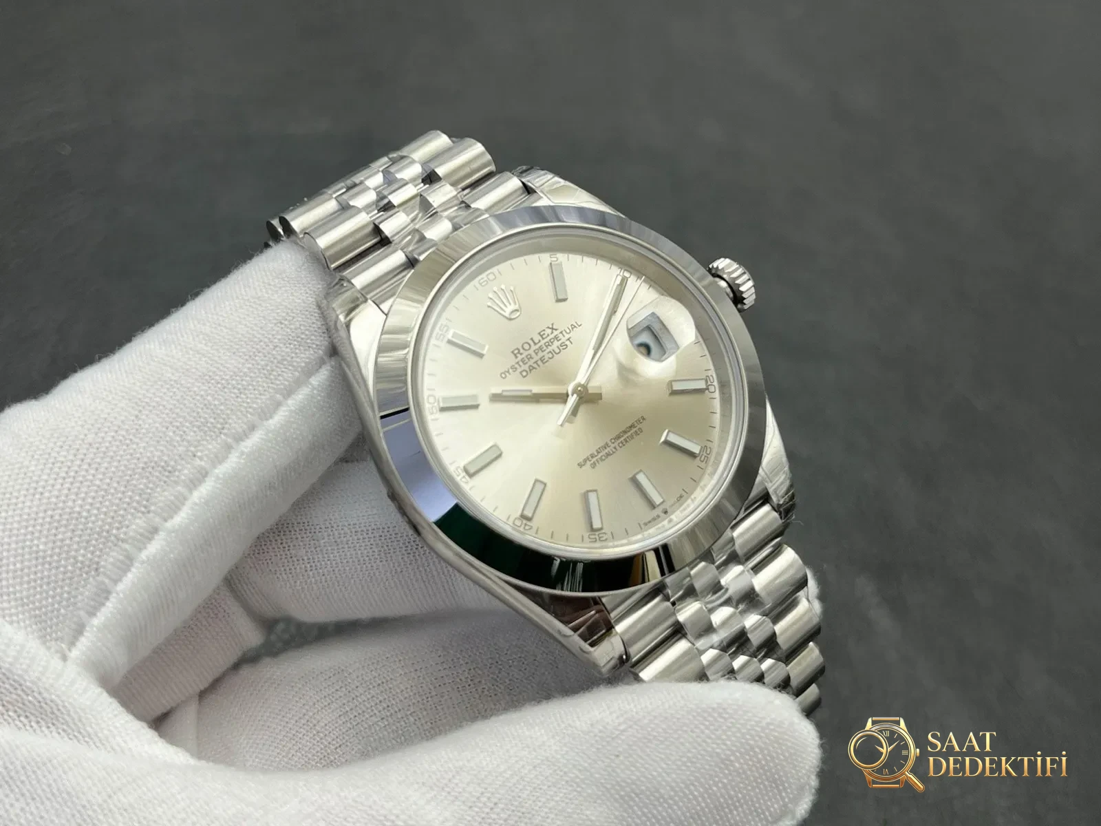 VS Rolex Datejust 41mm Fluted Yivli Bezel Mavi Kadran - fotoğraf 3