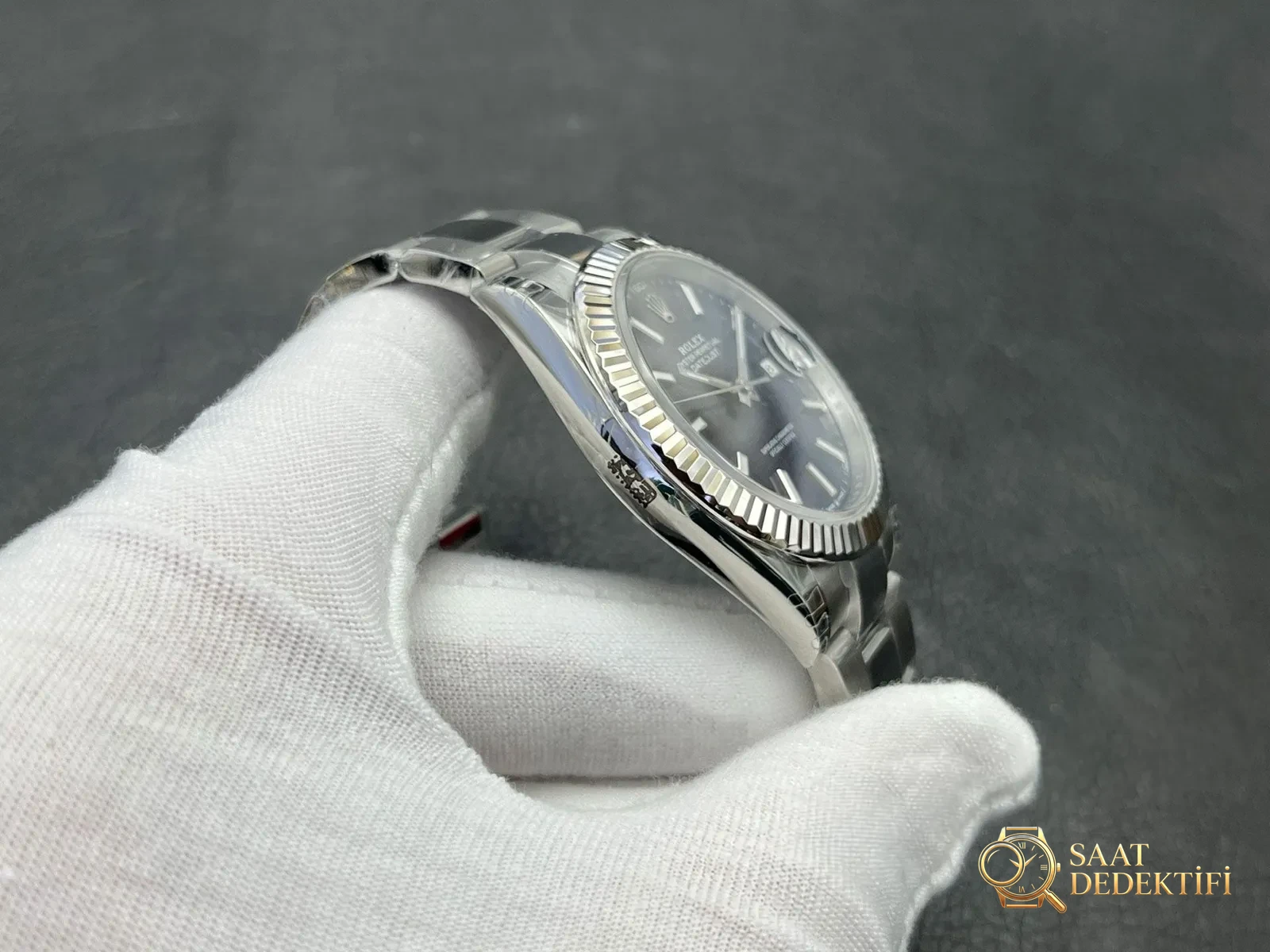 VS Rolex Datejust 41mm Düz Bezel Siyah Kadran İncelemesi - fotoğraf 6