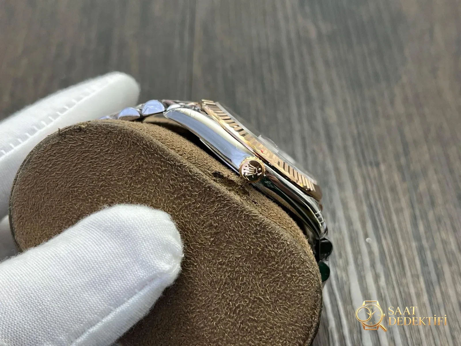 Reloj de pulsera VS Factory Rolex Datejust de 41 mm: esfera macro e índice de mano de obra