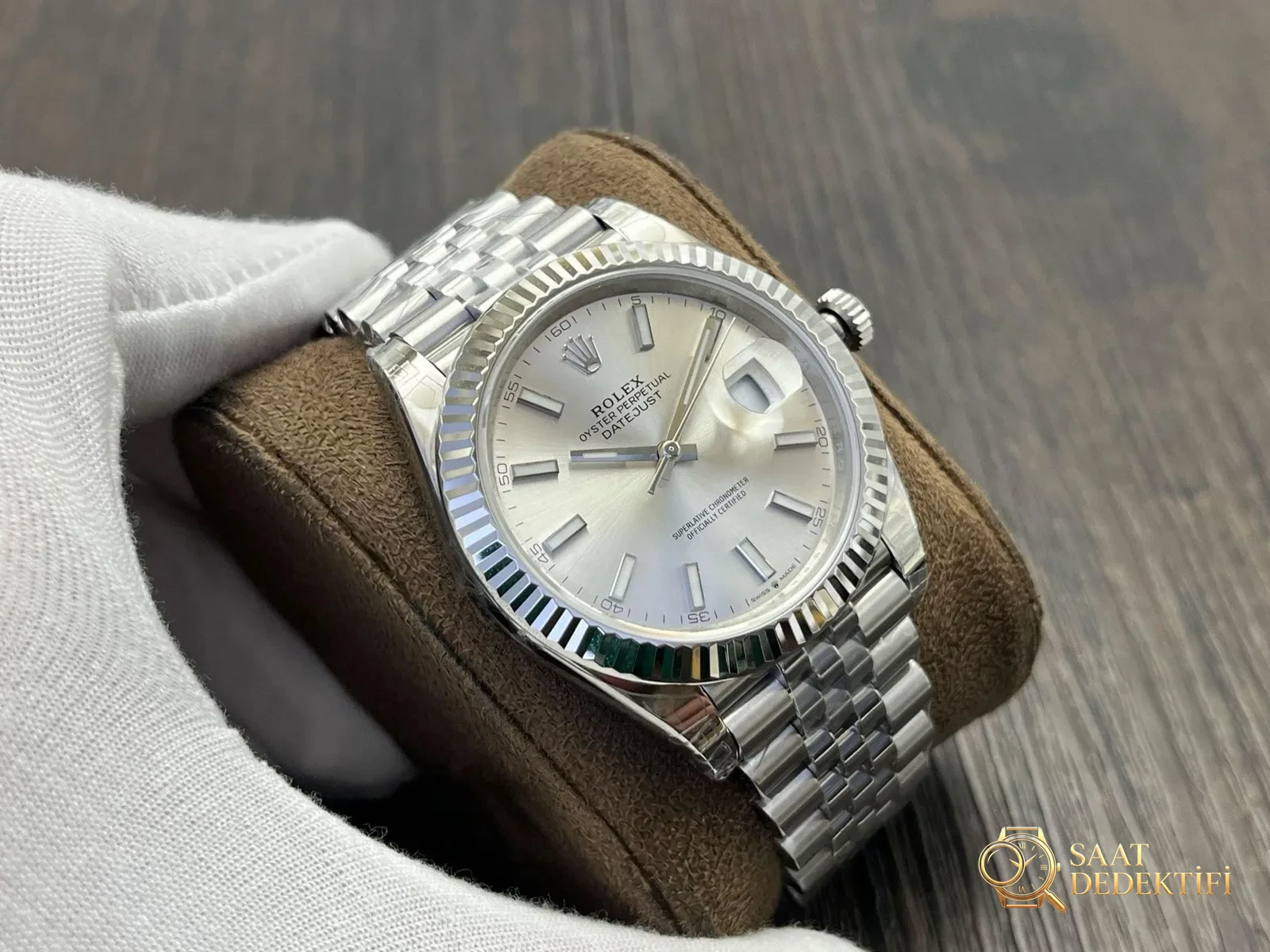 VS Fabrikası Rolex Datejust 41 MM Saat - Arka Kapak ve Mekanizma Detayı
