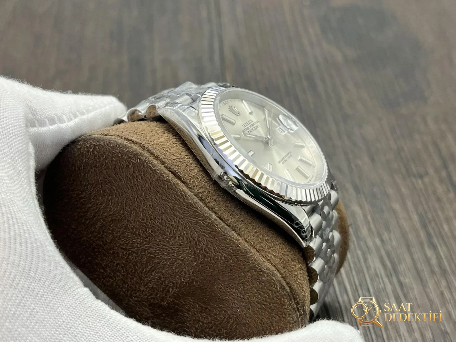 VS Fabrikası Rolex Datejust 41 MM Saat - Makro Kadran ve İndeks İşçiliği