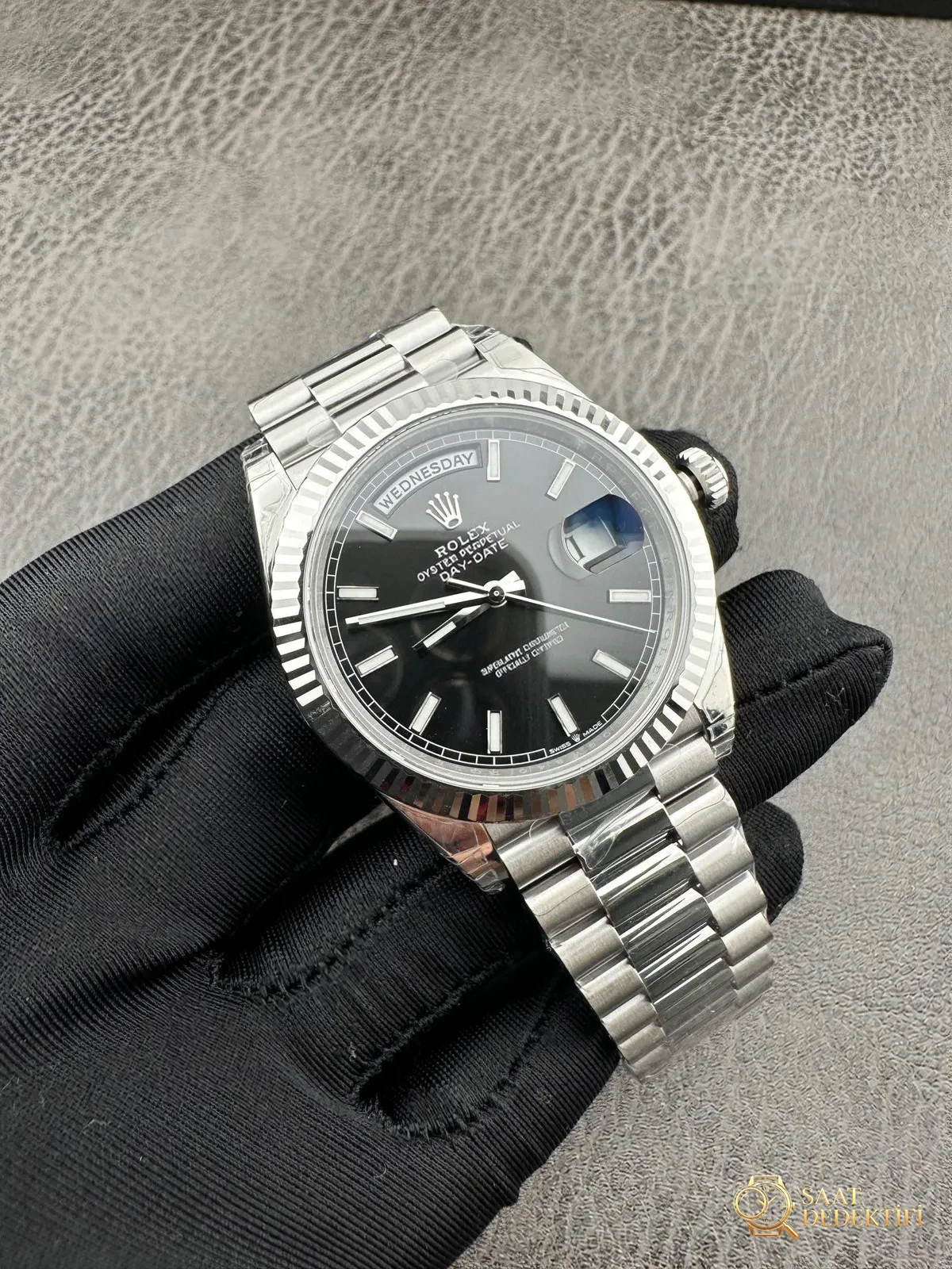 VS Factory 2025 amiral gemisi çalışması | Rolex Day-Date replika zirve sürümü, sınıfının üstünde sert bir güç - Tepe Koruması ve Ayar Fonksiyonu