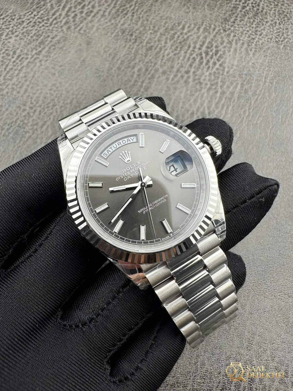 VS Factory 2025 amiral gemisi çalışması | Rolex Day-Date replika zirve sürümü, sınıfının üstünde sert bir güç - Mekanizma Regülatör ve Sapma Ayar Bloğu