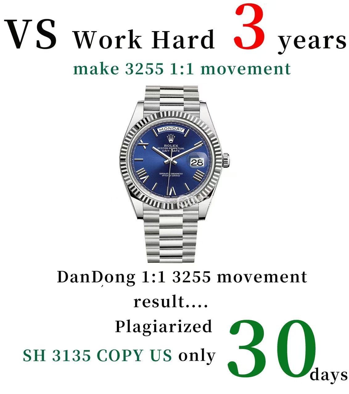 VS Factory 2025 Öne Çıkan Öneri | Rolex Day-Date serisi kol saati, piyasanın en üst donanımlı versiyonu geliyor — 8. fotoğraf