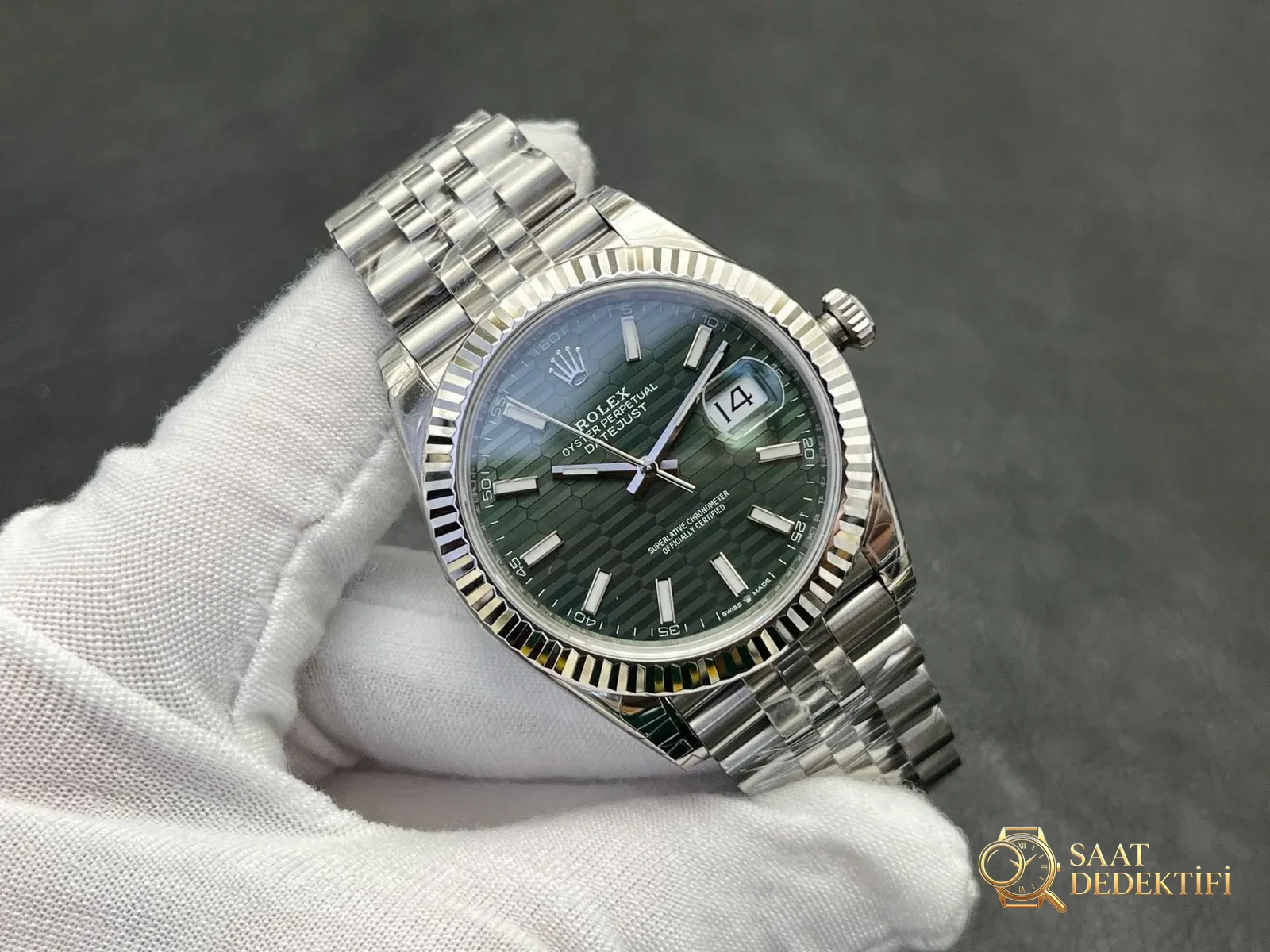 VS Factory 2025 mit meisterhafter Handwerkskunst: Replika-Uhr der Rolex Datejust 41 MM-Serie auf professionellem Niveau – Kaliberdetail unter dem Saphirglas auf der Rückseite