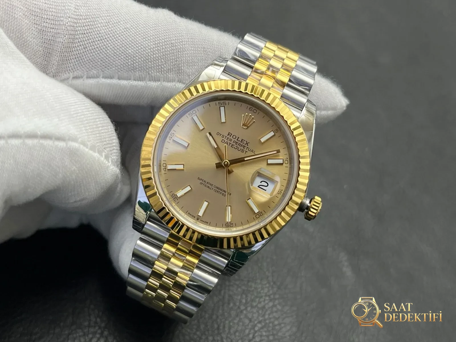 VS Factory 2025 meisterhafte Handwerkskunst: Rolex Datejust 41 MM-Serie, professionelle Replik-Uhr – Kronenrillen und Griffstruktur