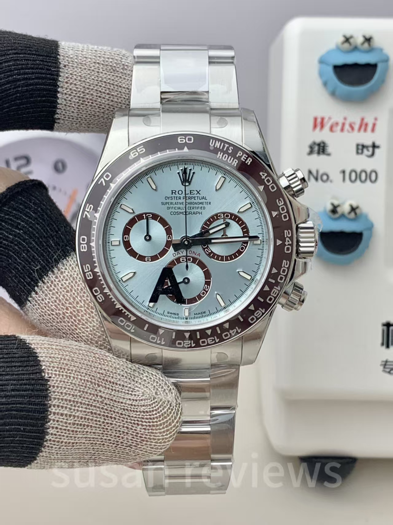 Replika Rolex Daytona 126506 Buz Mavisi Kadran