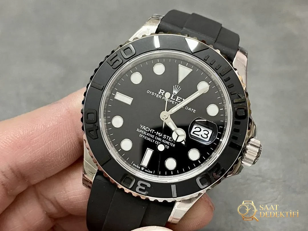 VS Factory ağırlık dengeli platin Yacht-Master nasıl? Ağırlığı ne kadar? - Kasa Profili ve Kurma Kolu İncelemesi