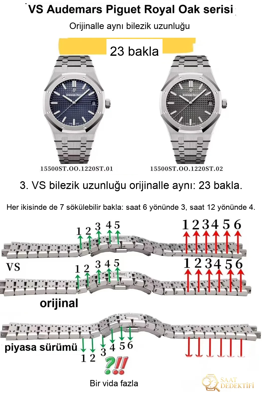 VS Factory AP15500 işçiliği nasıl? - Bilezik, Toka ve Klips Mekanizması