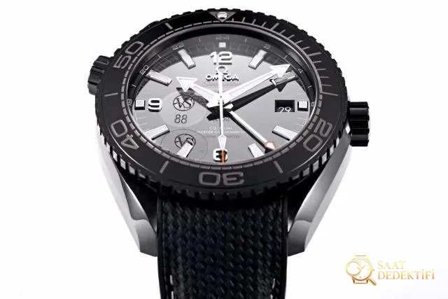 Kauçuk Kayışlı Replika Omega Planet Ocean GMT