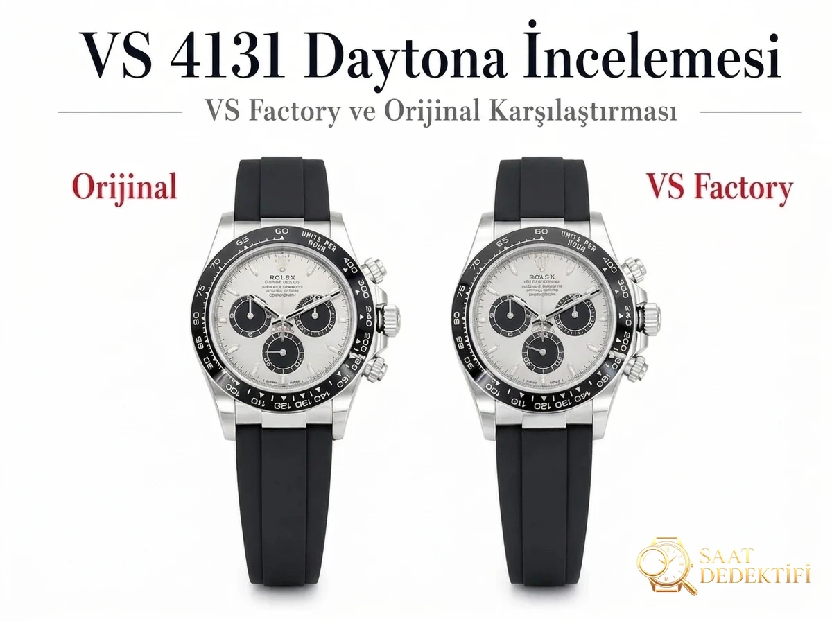 VS Factory Daytona 126519LN 4131 Testbericht: Originalvergleich, Gehäuse, Uhrwerk, Gewicht und Oysterflex-Details