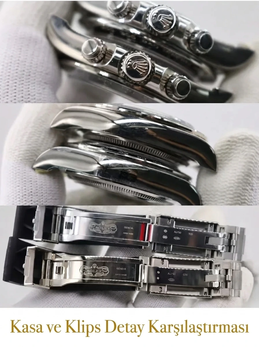 VS Factory Daytona 126519LN 4131 Testbericht: Originalvergleich, Gehäuse, Uhrwerk, Gewicht und Oysterflex-Details – Makro-Zifferblatt und Index-Verarbeitung