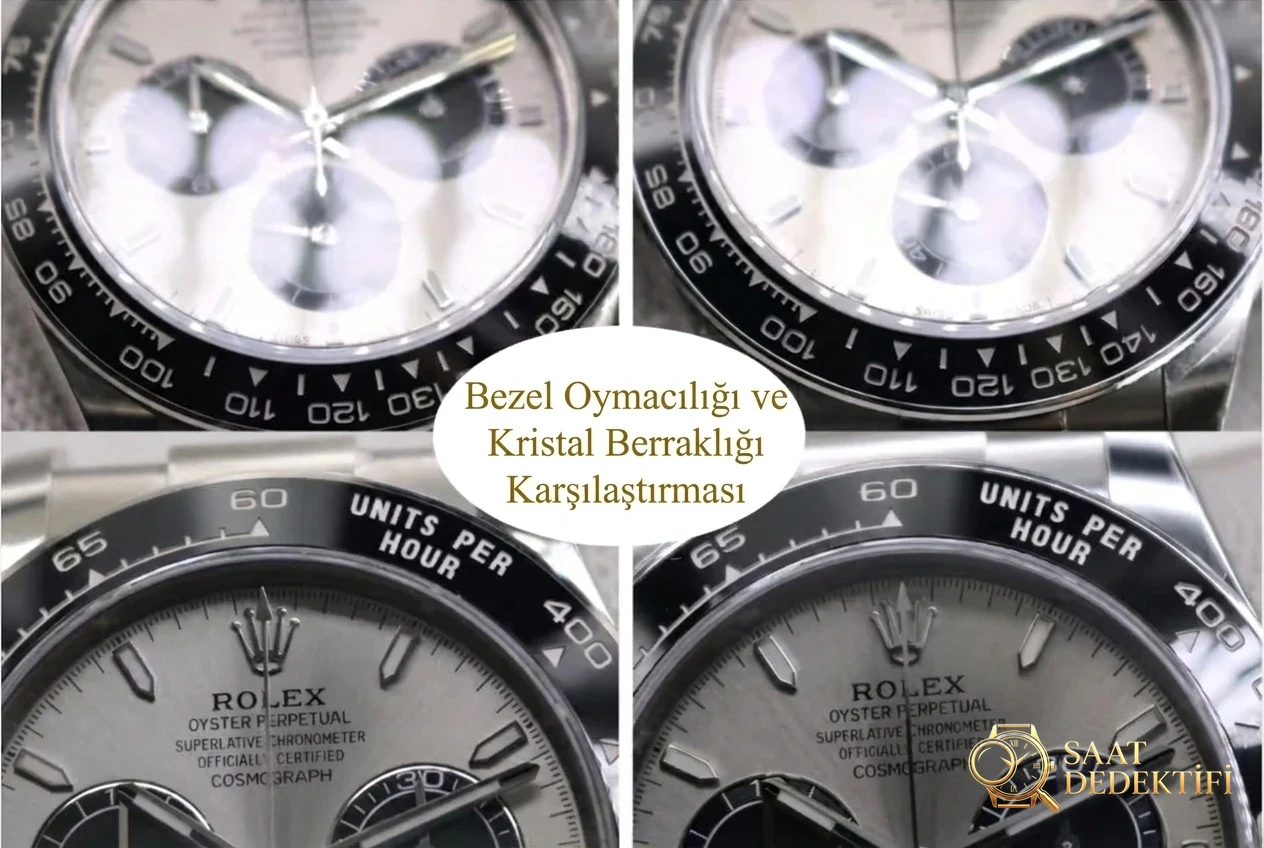 VS Factory Daytona 126519LN 4131 Testbericht: Originalvergleich, Gehäuse, Uhrwerk, Gewicht und Oysterflex-Details – Gehäusestahl und Polierqualität