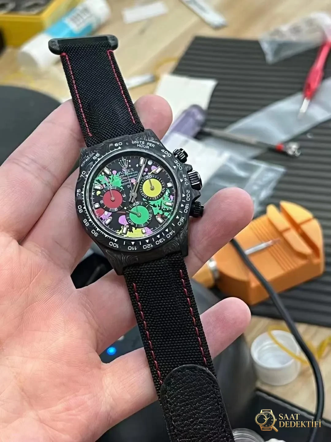VS Factory DIW Rolex Submariner Forged Carbon Saat - Tepe Koruması ve Ayar Fonksiyonu