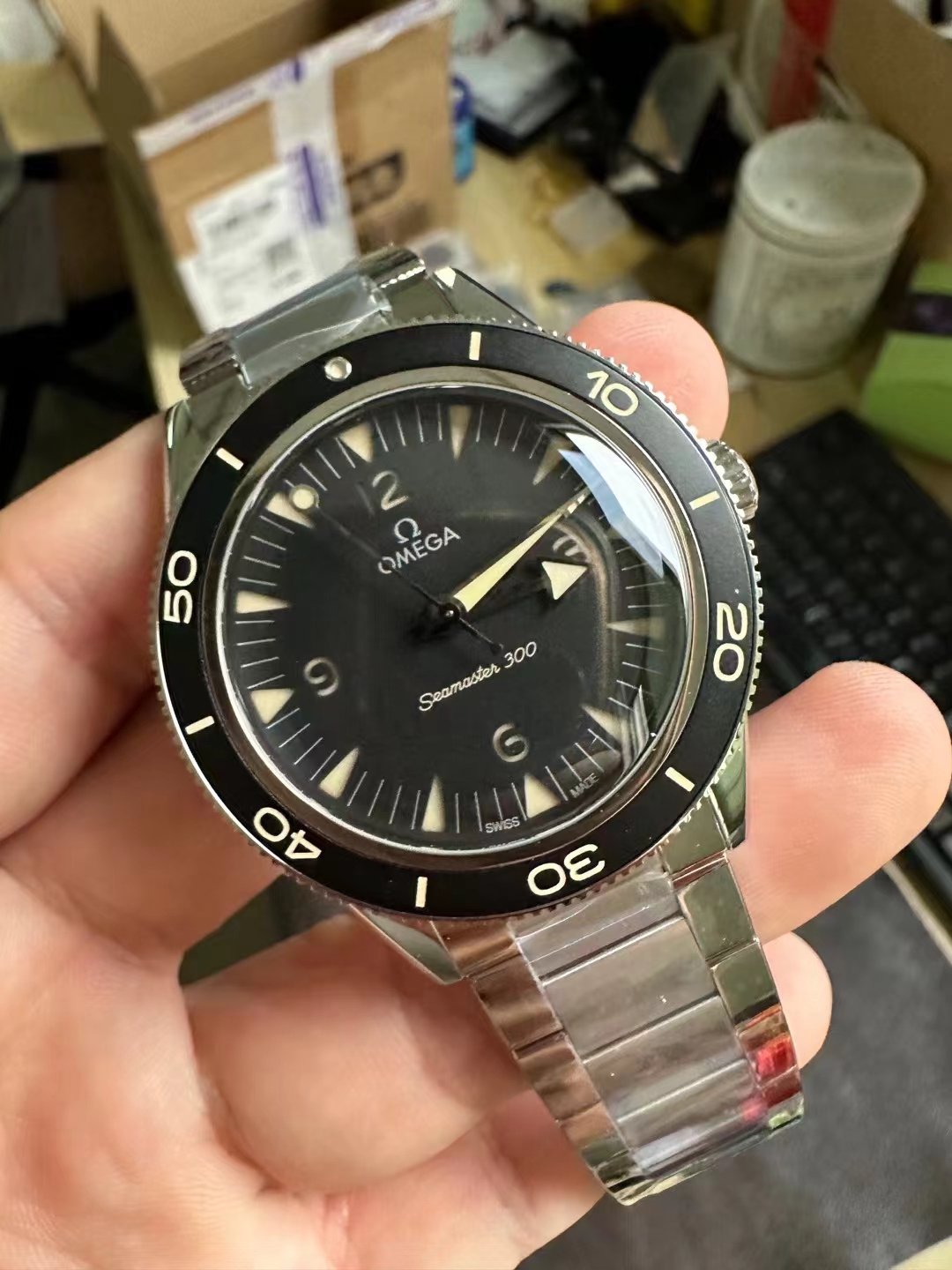Replika Omega Seamaster 300 Siyah