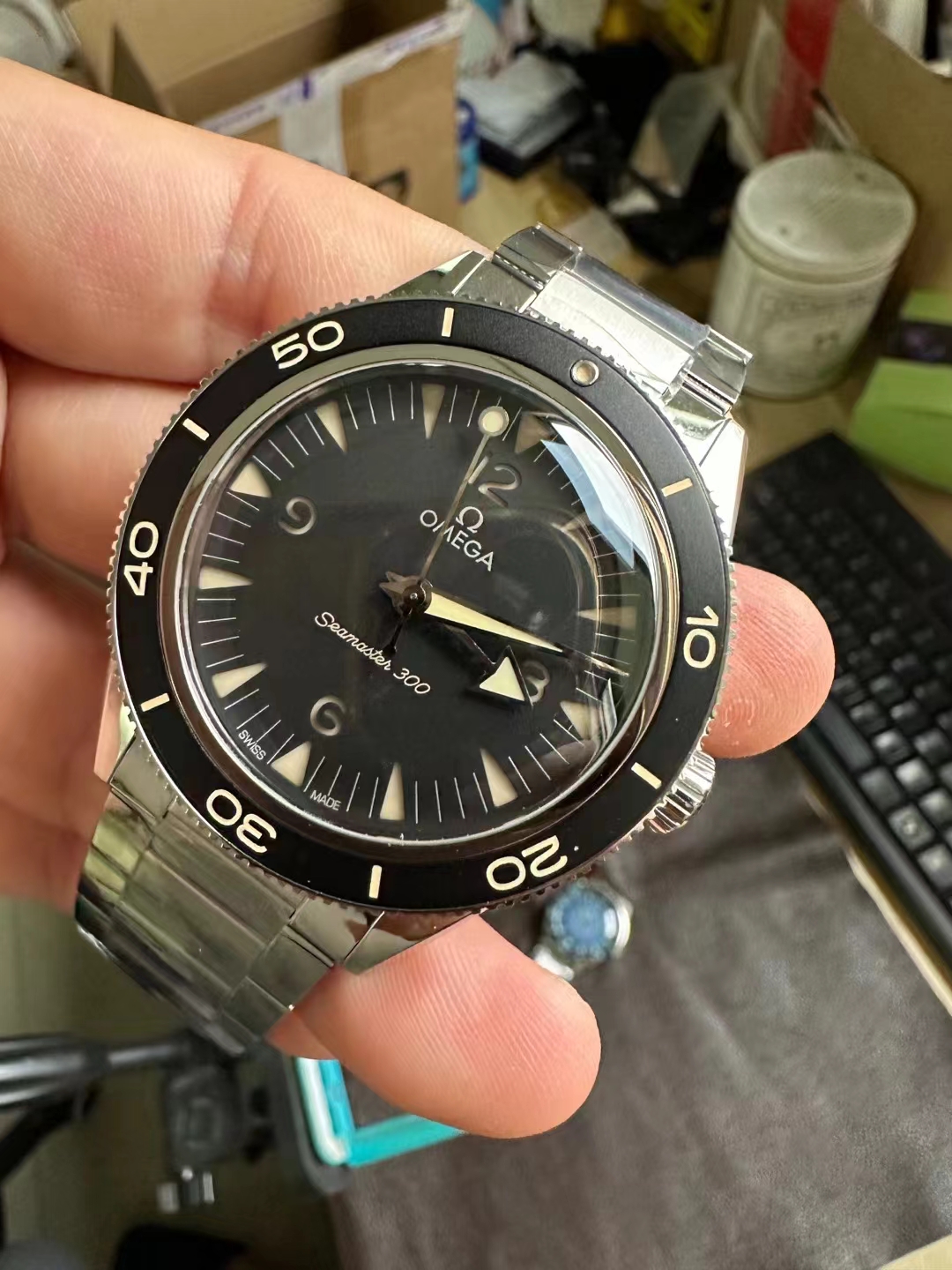 Omega Seamaster 300 Siyah Kadran