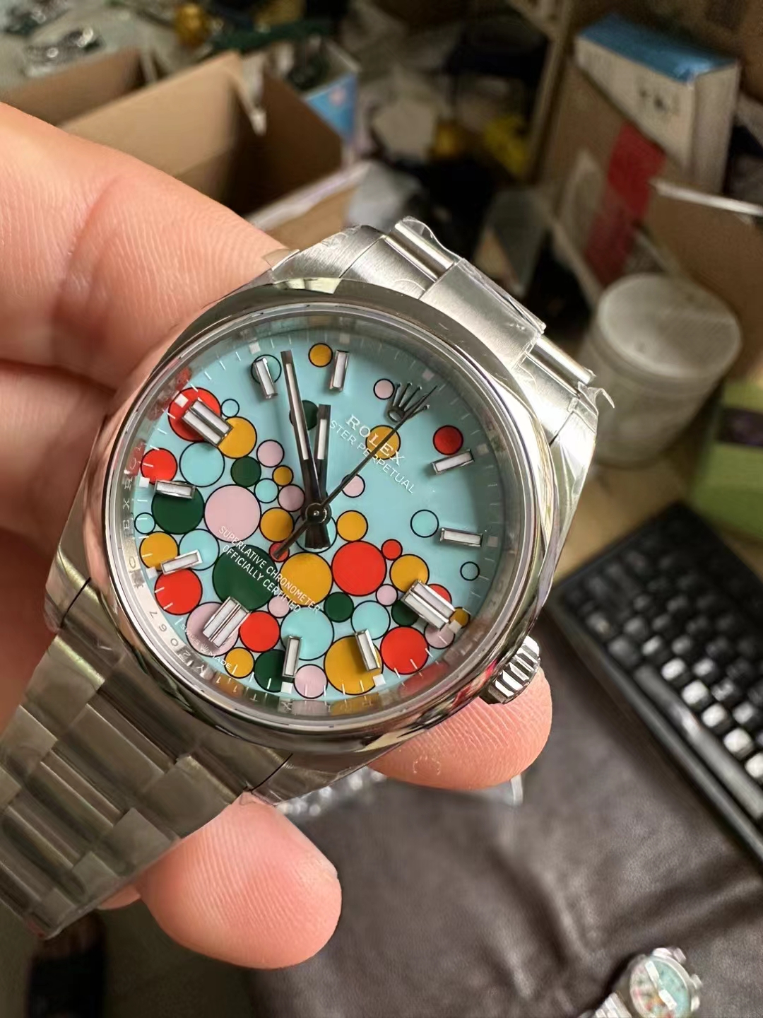 VS Factory Fabrikasından Yeni Gelen Replika Rolex Oyster Perpetual Turkuaz — 4. fotoğraf