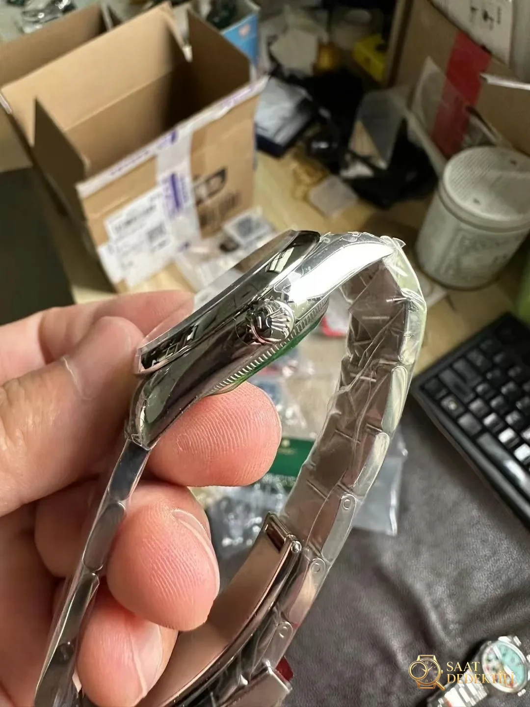 VS Factory Fabrikasından Yeni Gelen Replika Rolex Oyster Perpetual Turkuaz - Makro Kadran ve İndeks İşçiliği