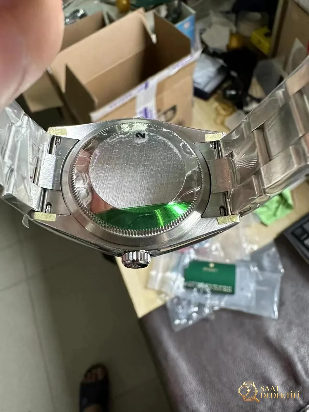 VS Factory Fabrikasından Yeni Gelen Replika Rolex Oyster Perpetual Turkuaz - Klips Kilidi ve Lazer Damgalar