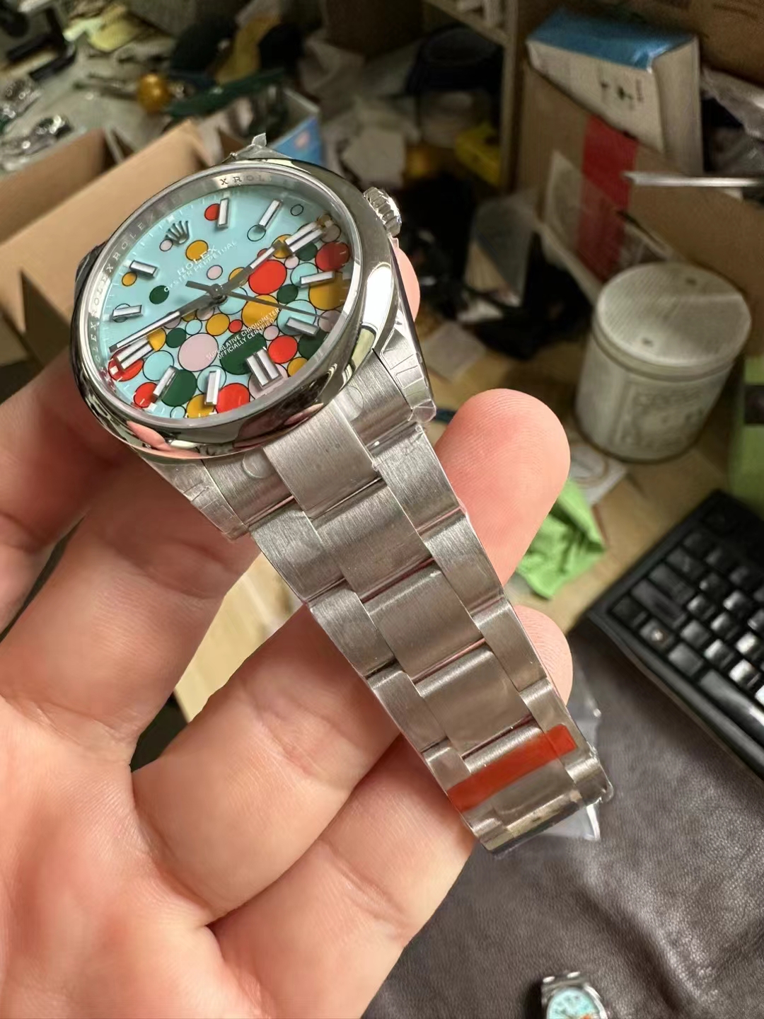 VS Factory Fabrikasından Yeni Gelen Replika Rolex Oyster Perpetual Turkuaz — 14. fotoğraf