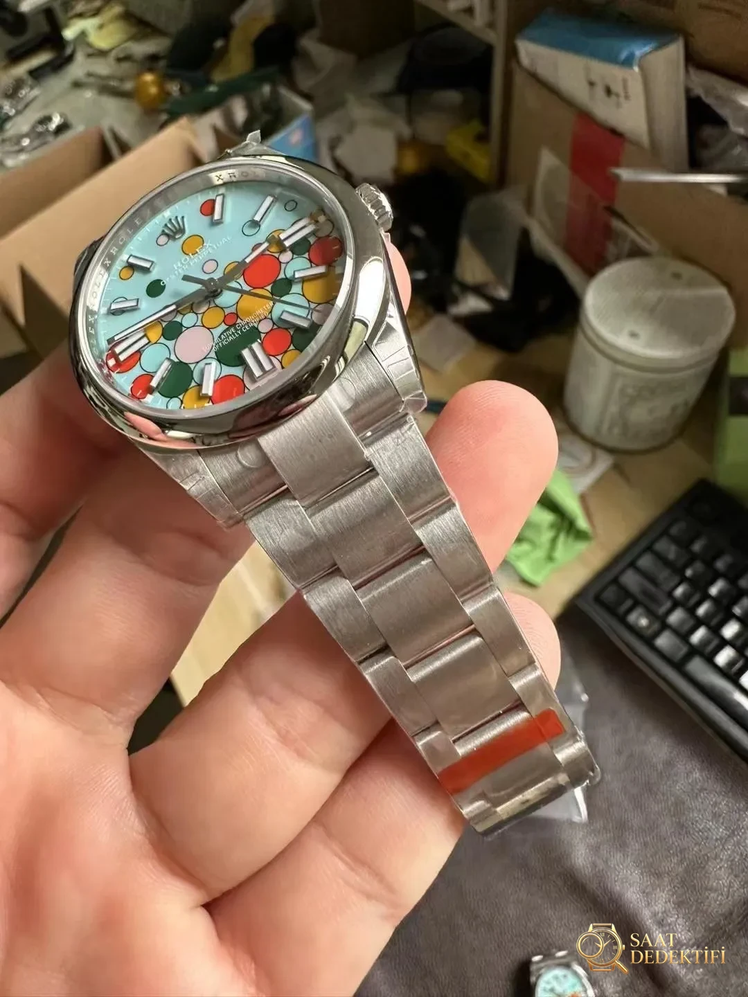 VS Factory Fabrikasından Yeni Gelen Replika Rolex Oyster Perpetual Turkuaz - Tepe Koruması ve Ayar Fonksiyonu