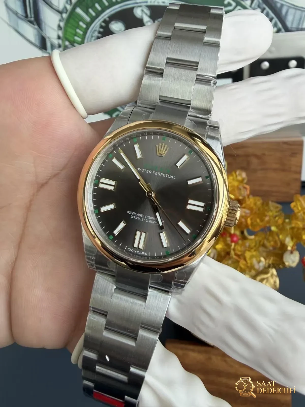 Replika Rolex Oyster Perpetual Altın