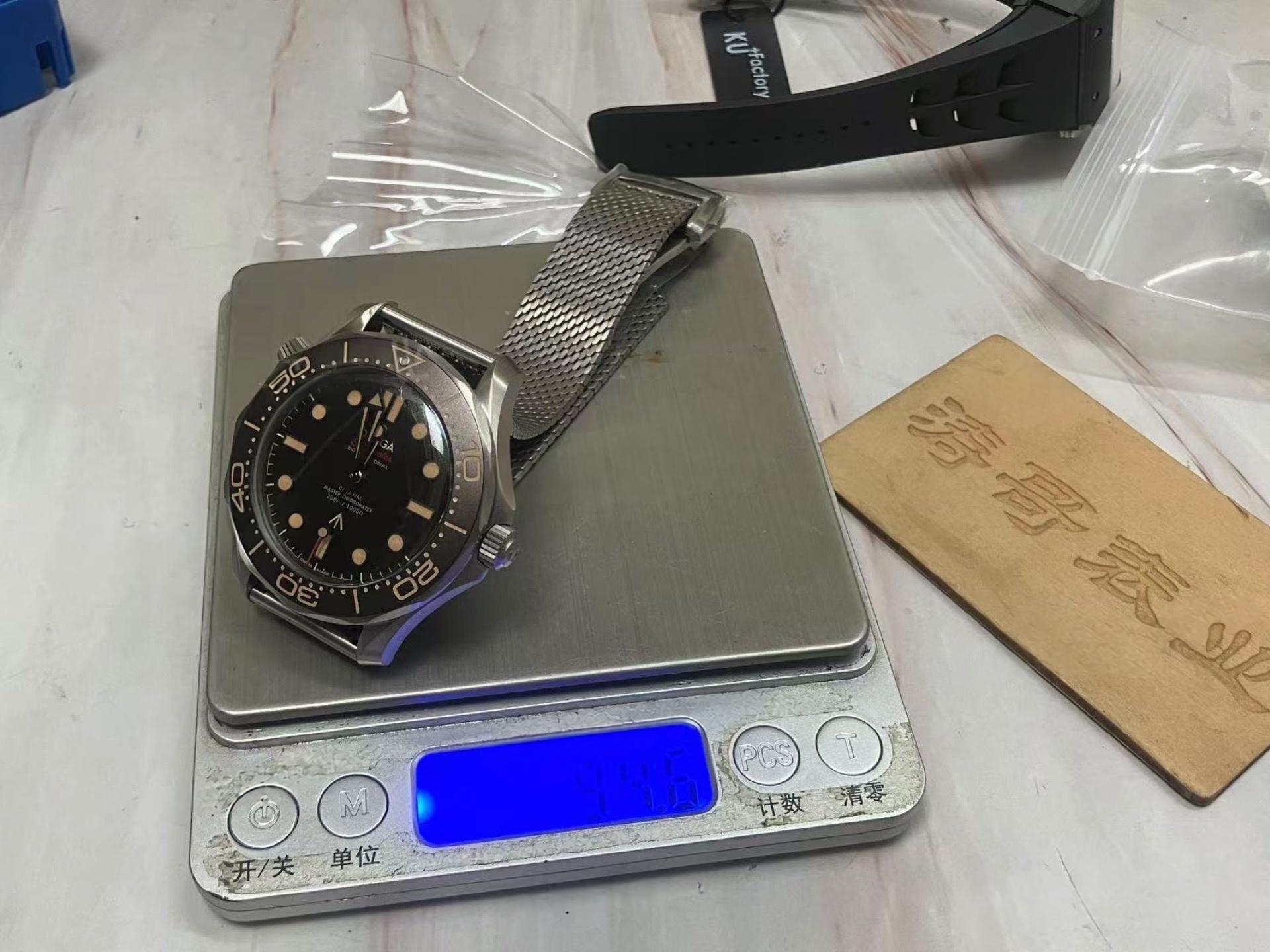 VS Factory Omega 007 No Time to Die yükseltilmiş, orijinaline birebir saf titanyum ultra hafif hasır kayış — 11. fotoğraf