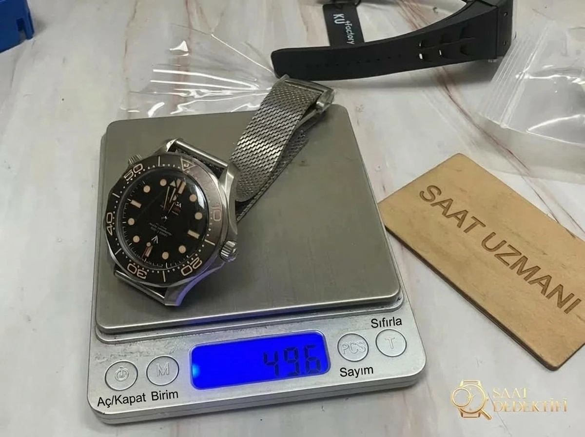 VS Factory Omega 007 No Time to Die yükseltilmiş, orijinaline birebir saf titanyum ultra hafif hasır kayış - Yan Profil ve Kordon Bağlantısı