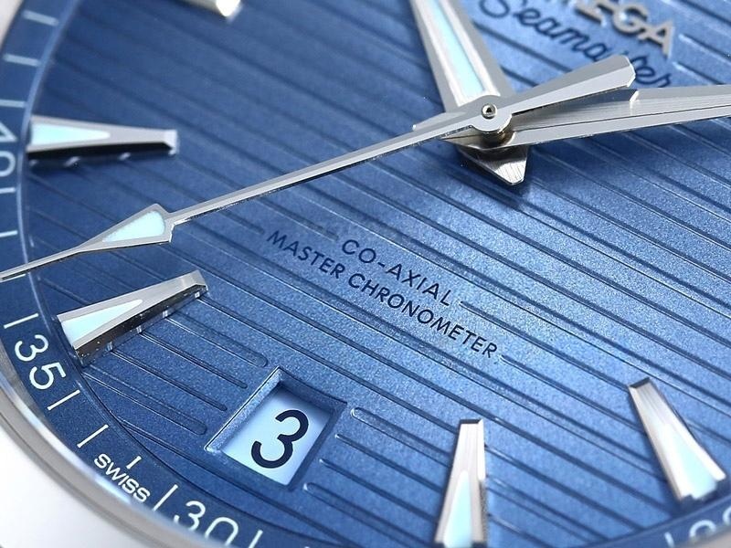 VS Factory Omega 150M Buz Mavisi Tik Ağacı Kadran Replika Saat - VS Saat — 4. fotoğraf